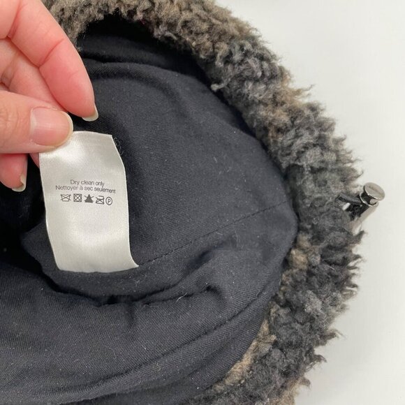 Veronica Beard Jeans Kylan Green Camo Sherpa Jacket Pullover Faux Fur Womens XS - Picture 10 of 10